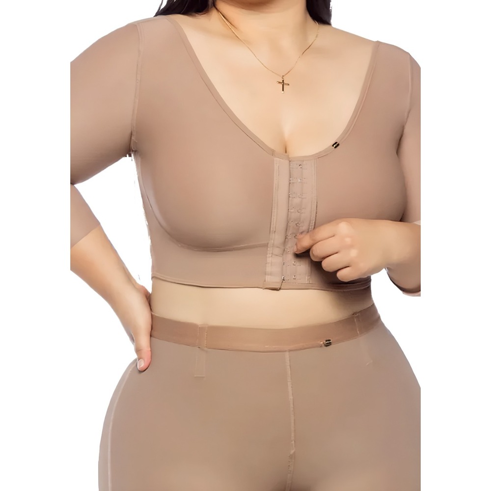 Stagmi Faja Colombian Arm Shaper Built-In Bra Back Shaper No Underbust Rolls XL